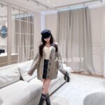 Maison Margiela MM6   2024 Autumn/Winter New Collection Lazy Brown Coarse Needle Medium to Long Loose silhouette Wool Knitted Cardigan Jacket
