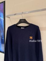 CELINE's self reserved twocolor24 autumn/winter new collection universal super comfortablecashmere pullover base sweater for women. Soft and smooth, skin friendly without pricking - Image 10