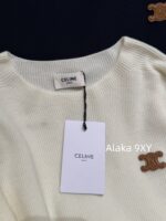 CELINE's self reserved twocolor24 autumn/winter new collection universal super comfortablecashmere pullover base sweater for women. Soft and smooth, skin friendly without pricking - Image 17