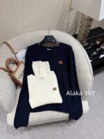 CELINE's self reserved twocolor24 autumn/winter new collection universal super comfortablecashmere pullover base sweater for women. Soft and smooth, skin friendly without pricking - Image 19
