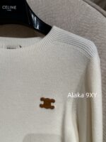 CELINE's self reserved twocolor24 autumn/winter new collection universal super comfortablecashmere pullover base sweater for women. Soft and smooth, skin friendly without pricking - Image 25