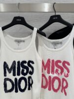 DIOR  2024 Early Autumn New Collection  Classic Adhesive Letter Logo Knitted Bottom Letter Vest for Women. Available in two colors - Image 10