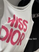 DIOR  2024 Early Autumn New Collection  Classic Adhesive Letter Logo Knitted Bottom Letter Vest for Women. Available in two colors - Image 13