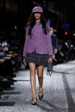 CHANEL24k haute couture workshop seriestaro purple semi high neck imported coarse woolen fabric with 100 camellia silk lining