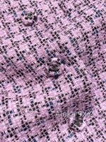 CHANEL24k haute couture workshop seriestaro purple semi high neck imported coarse woolen fabric with 100 camellia silk lining - Image 12