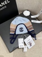 2024N Coco neige Ski Collection/Jacquard Letter Logo Lei Feng Hat/Knitted Cold Hat Available in Four Colors Heavy duty Wool Material - Image 3