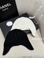 2024N Coco neige Ski Collection/Jacquard Letter Logo Lei Feng Hat/Knitted Cold Hat Available in Four Colors Heavy duty Wool Material - Image 7