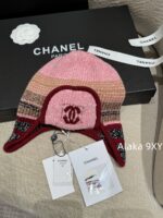 2024N Coco neige Ski Collection/Jacquard Letter Logo Lei Feng Hat/Knitted Cold Hat Available in Four Colors Heavy duty Wool Material - Image 8