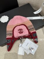 2024N Coco neige Ski Collection/Jacquard Letter Logo Lei Feng Hat/Knitted Cold Hat Available in Four Colors Heavy duty Wool Material - Image 9