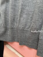 MIUMIU  A musthave high neck base sweater for autumn and winter2024 new letter logo basic versatile and super comfortable/100 sheep wool material high neck sweater - Image 4