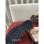 H  24 Autumn/Winter New CollectionLCONE Sheep Fur Kelly Buckle Retro British Style One Step Slip on Le Fu Shoes Women's Coarse Heel Thick Bottom Versatile Genuine Leather Single Shoes - Image 5