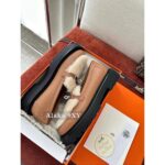 H  24 Autumn/Winter New CollectionLCONE Sheep Fur Kelly Buckle Retro British Style One Step Slip on Le Fu Shoes Women's Coarse Heel Thick Bottom Versatile Genuine Leather Single Shoes - Image 15