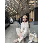 BURBERRY winter limited edition socialite outfit   24 new classic plaid cuffs original custom splicing 100 sheep wool knitted cardigan for women. - Image 11