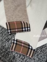 BURBERRY winter limited edition socialite outfit   24 new classic plaid cuffs original custom splicing 100 sheep wool knitted cardigan for women. - Image 22