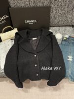 CHANEL  24k Autumn/Winter New Collection  Women's Fashion Knitted Coarse Hemp Lapel Handmade Edge Short Suit Coat. 100 silk lining - Image 10