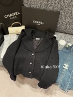 CHANEL  24k Autumn/Winter New Collection  Women's Fashion Knitted Coarse Hemp Lapel Handmade Edge Short Suit Coat. 100 silk lining - Image 11