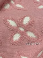 LOUIS VUITTON2024s Autumn/Winter New Collection  Wool Jacquard Clover Knitted Logo Cherry Pink Round Neck Jewel Buckle Knitted Cardigan Coat for Women. - Image 3