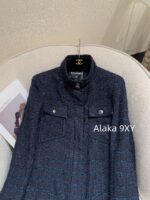 CHANEL's "French Retro Dressing" 2024k Autumn New Mid length Skirt, Elegant Style, Coarse Hemp Pocket Zipper Design Coat for Women. 100 silk lining - Image 7