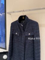 CHANEL's "French Retro Dressing" 2024k Autumn New Mid length Skirt, Elegant Style, Coarse Hemp Pocket Zipper Design Coat for Women. 100 silk lining - Image 15