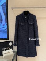CHANEL's "French Retro Dressing" 2024k Autumn New Mid length Skirt, Elegant Style, Coarse Hemp Pocket Zipper Design Coat for Women. 100 silk lining - Image 17