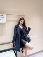 CHANEL's "French Retro Dressing" 2024k Autumn New Mid length Skirt, Elegant Style, Coarse Hemp Pocket Zipper Design Coat for Women. 100 silk lining - Image 20