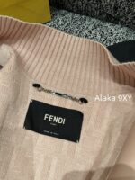 FENDI  24FW classic letter logo autumn and winter flower double "F" knitted cardigan imported whole piece mink fur grass jacket women's short jacket. Available in three colors - Image 14