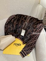 FENDI  24FW classic letter logo autumn and winter flower double "F" knitted cardigan imported whole piece mink fur grass jacket women's short jacket. Available in three colors - Image 42