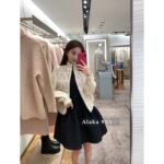 FENDI  24FW classic letter logo autumn and winter flower double "F" knitted cardigan imported whole piece mink fur grass jacket women's short jacket. Available in three colors - Image 48