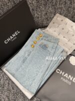 CHANEL   24n Autumn/Winter New Ski Collection/Heavy Industry Full Jacquard Logo Flip Collar Cashmere Diamond Button Knitted Cardigan Sweater for Women. - Image 9