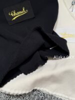 CHANEL   2024 Autumn/Winter New Collection Signature Letter Logo Wool Sleeveless Lace Knitted Tank Top for Women. Available in black and white - Image 15