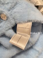 CHANEL 2024ss Autumn/Winter New Collection  Baby Blue Color Super ComfortableRound Neck Logo Long Velvet Cashmere Knitted Cardigan Looks White and Brighter - Image 8