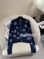 Chanel's wealthy heiress's early autumn outfit24a new pure handmade embroidery patchwork round neck pullover wool knitted sweater/cardigan jacket for women. Cardigan - Image 12