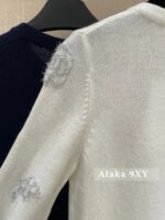 Chanel's wealthy heiress's early autumn outfit24a new pure handmade embroidery patchwork round neck pullover wool knitted sweater/cardigan jacket for women. Cardigan - Image 14