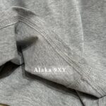 Miumiu American style "paper figure" solid color letter splicing slim fit versatile long sleeved thin bottom top for women