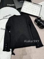 CHANEL Wang Yibo Same Style 24 Advanced Handicraft Workshop Series  Early autumn new imported coarse woolen four pocket round neck woven jacket with 100 silk printed lining - Image 10