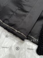 CHANEL Wang Yibo Same Style 24 Advanced Handicraft Workshop Series  Early autumn new imported coarse woolen four pocket round neck woven jacket with 100 silk printed lining - Image 24