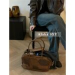 MIUMIU "American Retro Girl Style"  Self retained Zhang Yuanying's 2024 SS fashion collection canvas briefcase  Japanese limited edition canvas denim fabric canvas style - Image 11