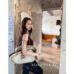 MIUMIU "American Retro Girl Style"  Self retained Zhang Yuanying's 2024 SS fashion collection canvas briefcase  Japanese limited edition canvas denim fabric canvas style - Image 16