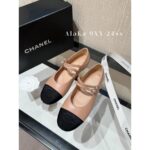Chanel  24c Spring/Summer New Collection  Double Straight Line Pearl Buckle Pearl Pink Mary Jane Single Shoes. Customized pearl sheepskin - Image 16