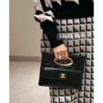 CHANEL "King of Beauty with a Size of 24"  Required deposit  Black Gold Banquet Bag/Handbag Yuan Factory Hardware Leather Gift Box Packaging