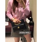 CHANEL "King of Beauty with a Size of 24"  Required deposit  Black Gold Banquet Bag/Handbag Yuan Factory Hardware Leather Gift Box Packaging - Image 16