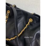 CHANEL  5c Early Spring New Collection  Metal Chain logo Drawstring design double chain shopping bag/lucky bag shoulder bag - Image 3