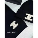 CHANEL   24k Autumn/Winter New Collection/Imported Cashmere Fabric Classic Logo Cold Hat Knitted Hat Cashmere Scarf   scarf - Image 3