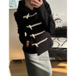 Rarelyalike, a female celebrity and internet celebrity who loves a niche trendy brand, is rare  24 horn button atmosphere button wool woolen coat customized with 100 cotton wool fabric - Image 12