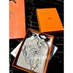 Hermes      Extremely difficult to buy vintage style  pure silver pig nose necklace/long sweater chain - Image 7