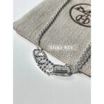 Hermes      Extremely difficult to buy vintage style  pure silver pig nose necklace/long sweater chain - Image 13