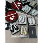 Chanel  2024a Spring/Summer New Collection  Gold and Silver Horn Baseball Shoes  Here comes the classic diamond grid pattern  Sheepskin