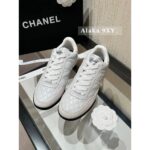 Chanel  2024a Spring/Summer New Collection  Gold and Silver Horn Baseball Shoes  Here comes the classic diamond grid pattern  Sheepskin - Image 13