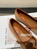 Gucci G7  2024 Summer Horseneck Buckle Strap Mary Jane Single Shoes Female Head Pig Nose Bow Flat Ballet Shoes