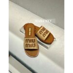 miumiu  24 holiday musthaveLafite logo brown slippers for personal use - Image 6